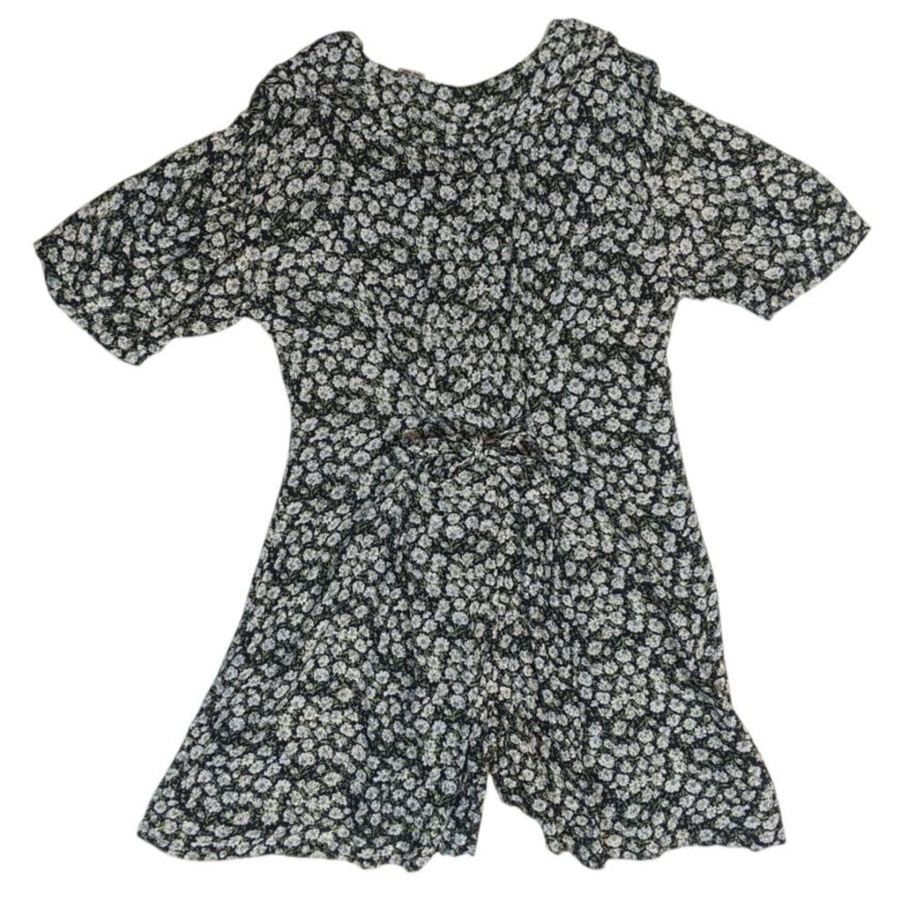 Vtg 90s Anegada's Cottage Prairie Floral Textured Short Sleeve Romper L - Picture 2 of 8